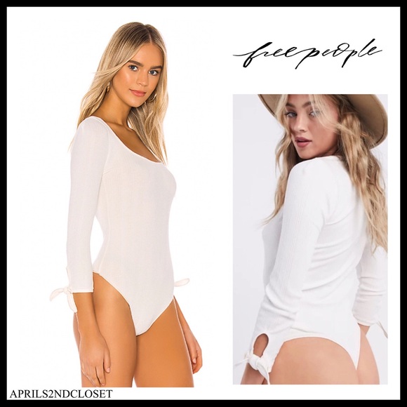 Free People Tops - FREE PEOPLE BOHO BODYSUIT LONG SLEEVES TEE TOP A2C